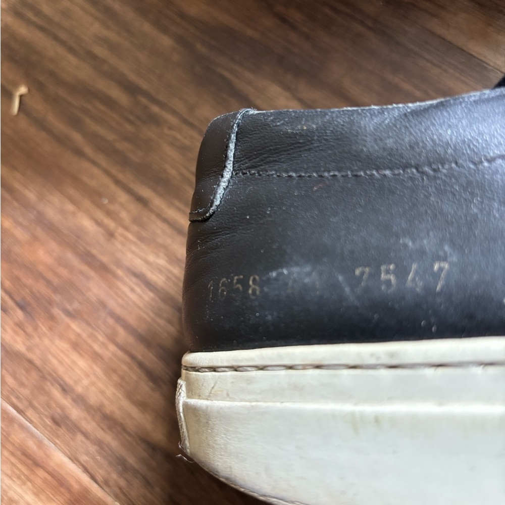 Common Projects Black Minimal Leather Sneakers Sh… - image 5